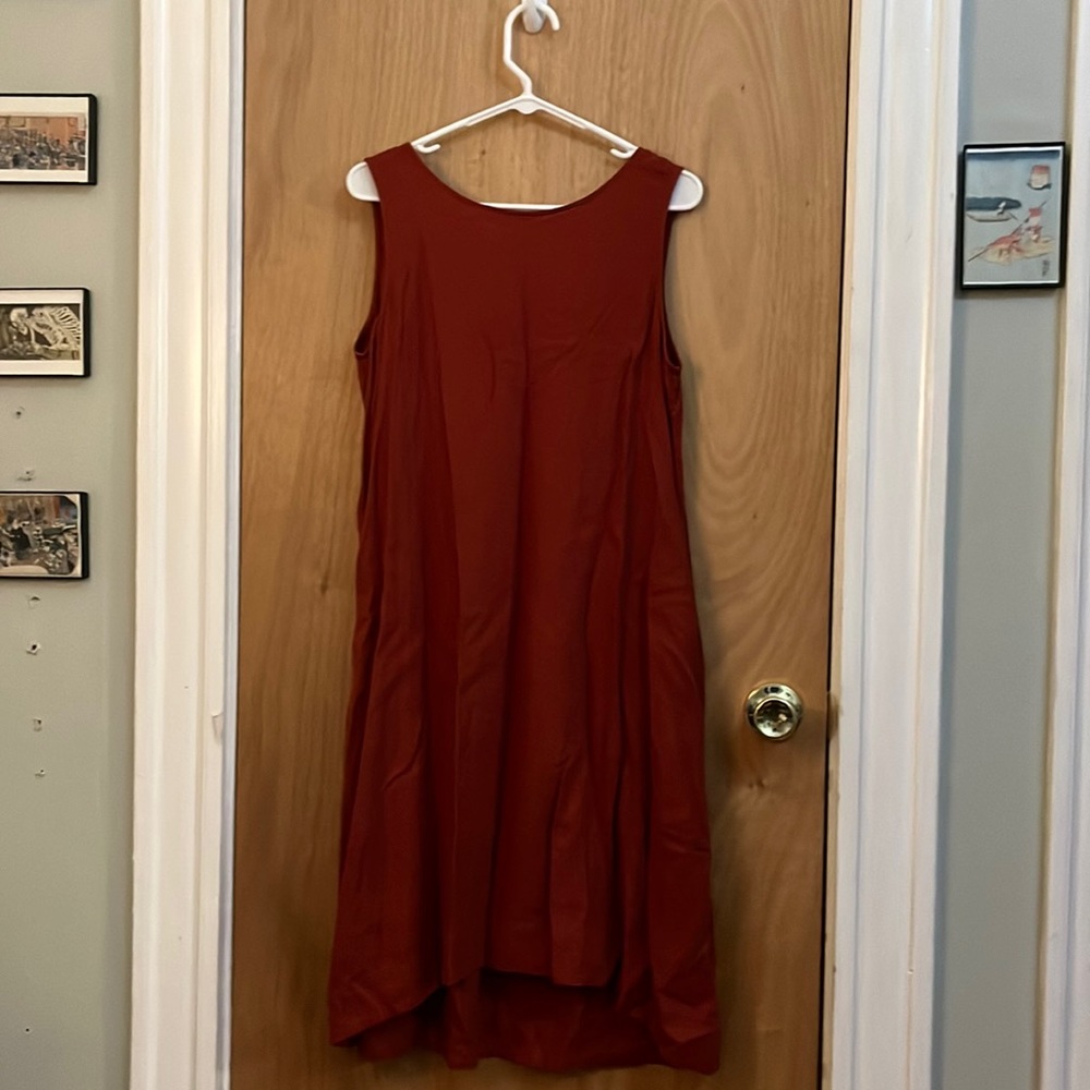 Burnt orange (?) tunic dress from Uniqlo